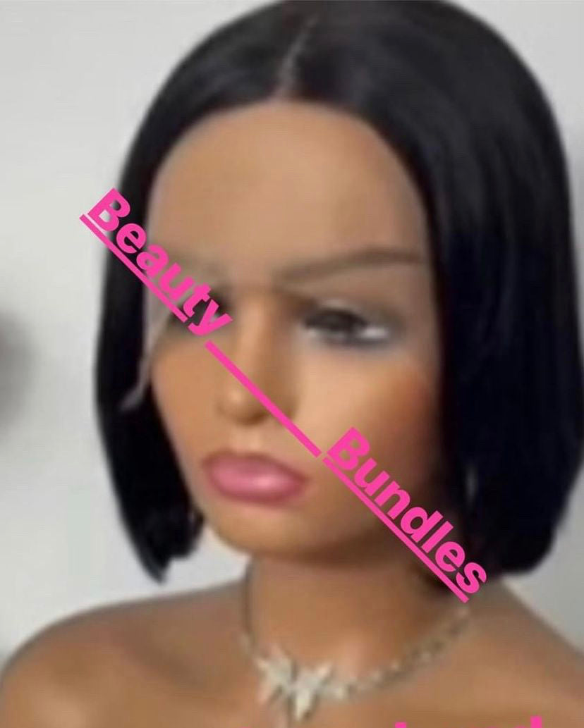 Blk Straight bob wig