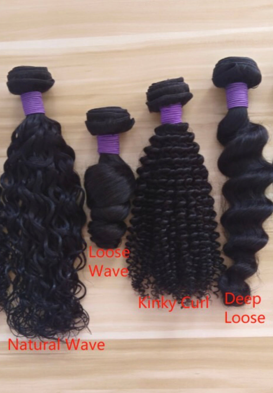 Natural wave, water wave, loose wave, deep loose wave bundle deal 14,14,14inches